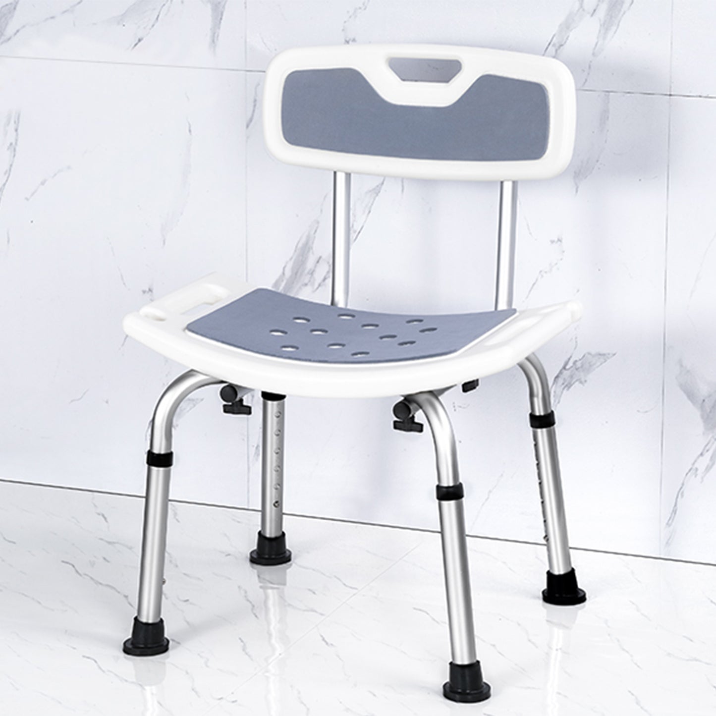 Shower Chair w/ Optional Backrest &  Suction Cups