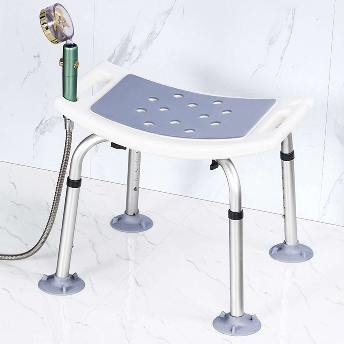 Shower Chair w/ Optional Backrest &  Suction Cups