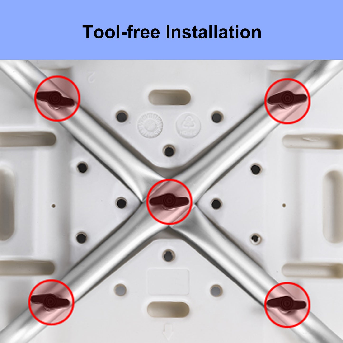 Shower Chair w/ Optional Backrest &  Suction Cups
