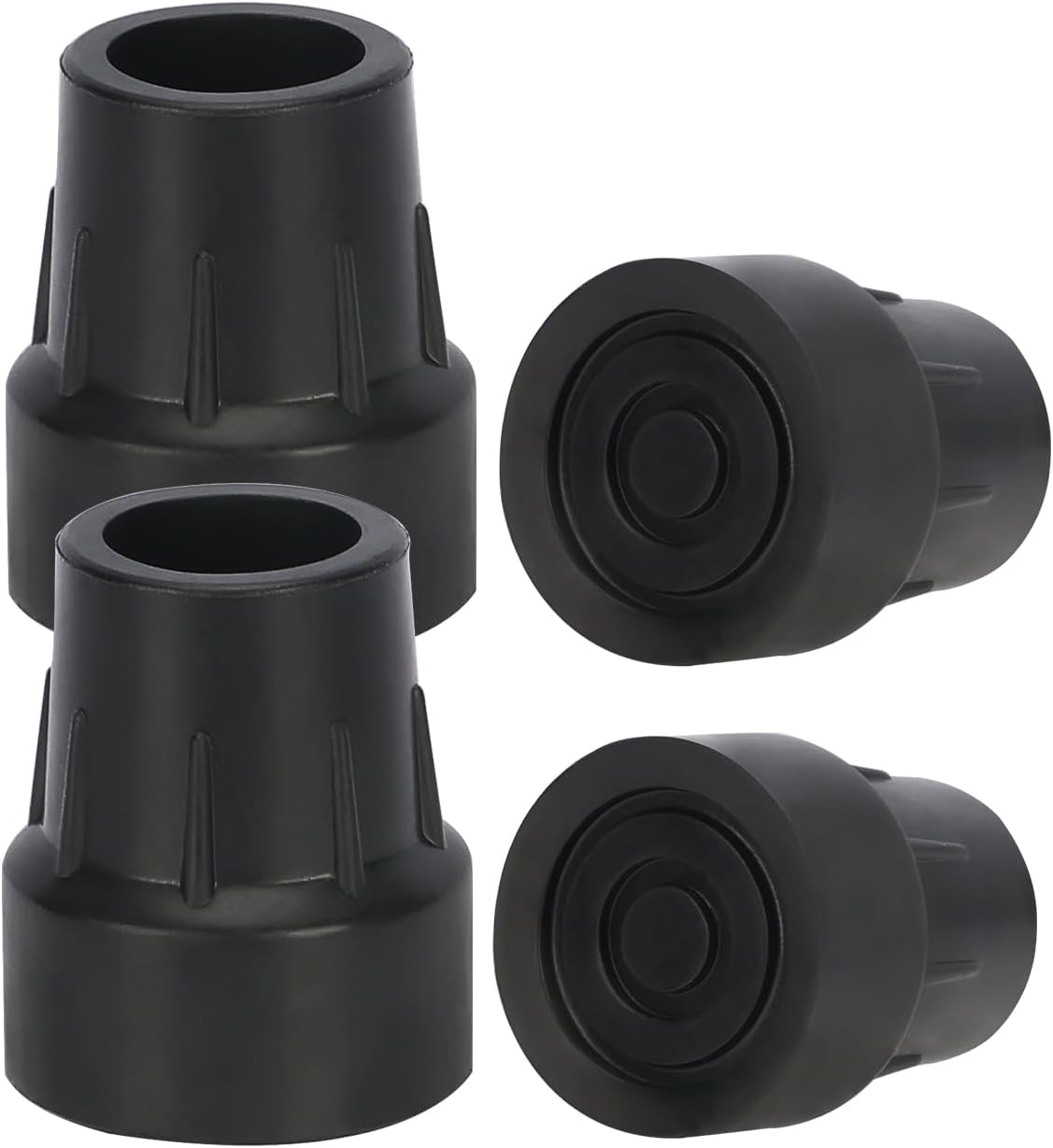 4pcs Cane Tips, 1-in Rubber Replacement Tips