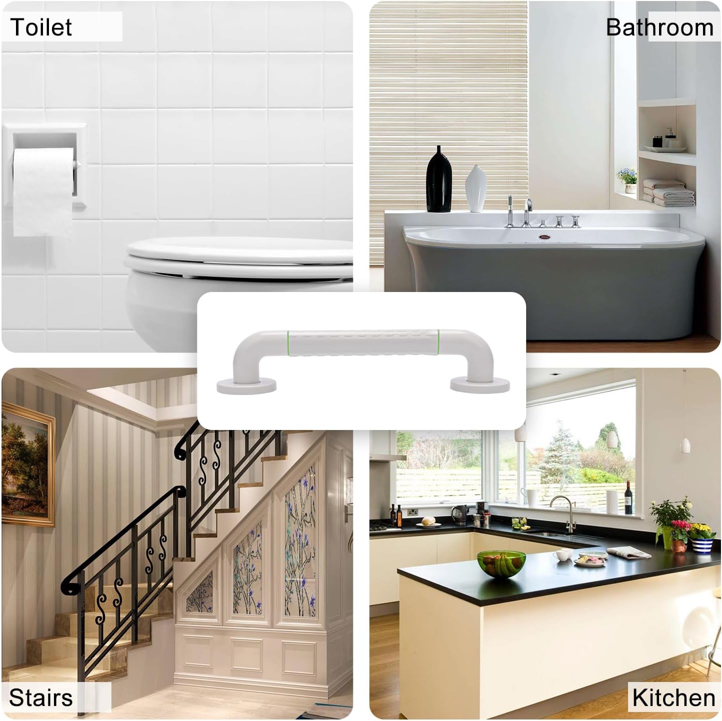 Non-Slip 304 Stainless Steel Bathroom Grab Bar Rail