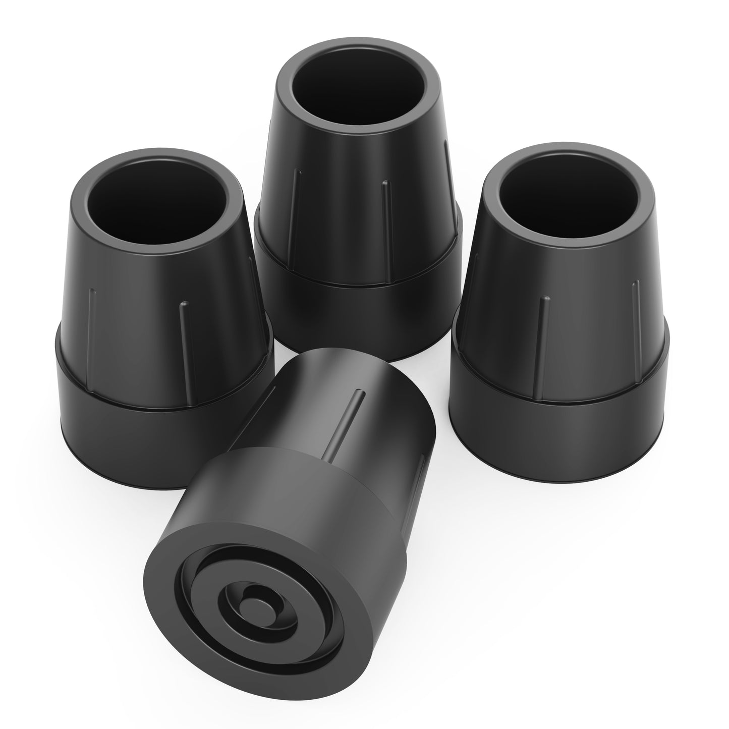 4-Pack 1" Heavy Duty Rubber Cane Tips