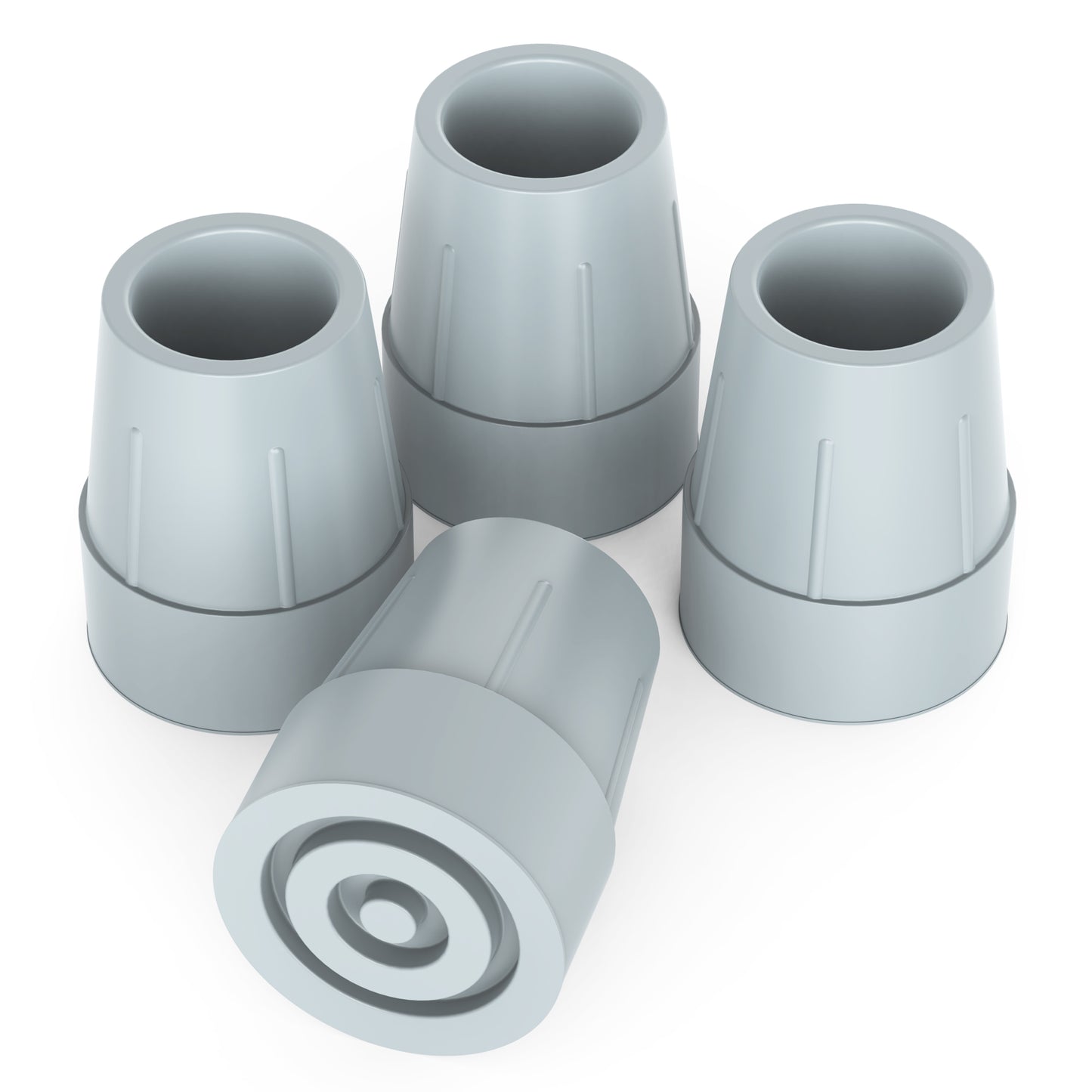 4-Pack 1" Heavy Duty Rubber Cane Tips