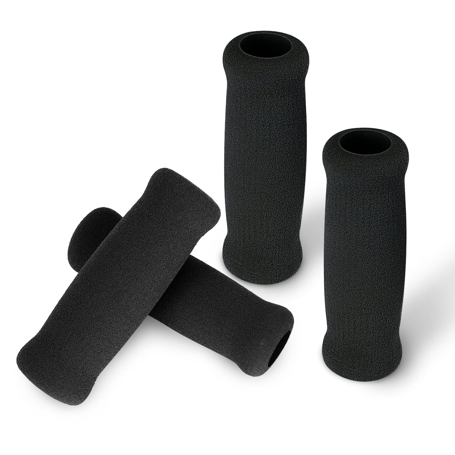 SupreGear 4-Pack Non-Slip Foam Cane Grips – Universal Fit, Comfortable Handle Black