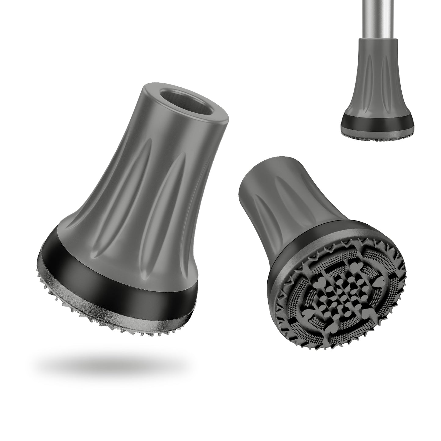 7/8" Heavy Duty Anti-Slip Cane Tips, 2-Pack