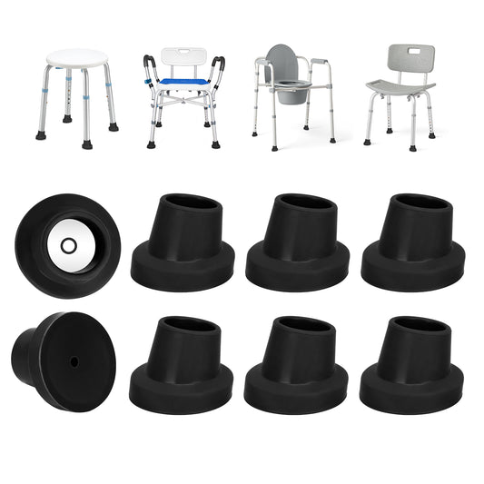 1-1/8" Shower Chair Feet, Non-Slip Suction Pads, 8-Pack