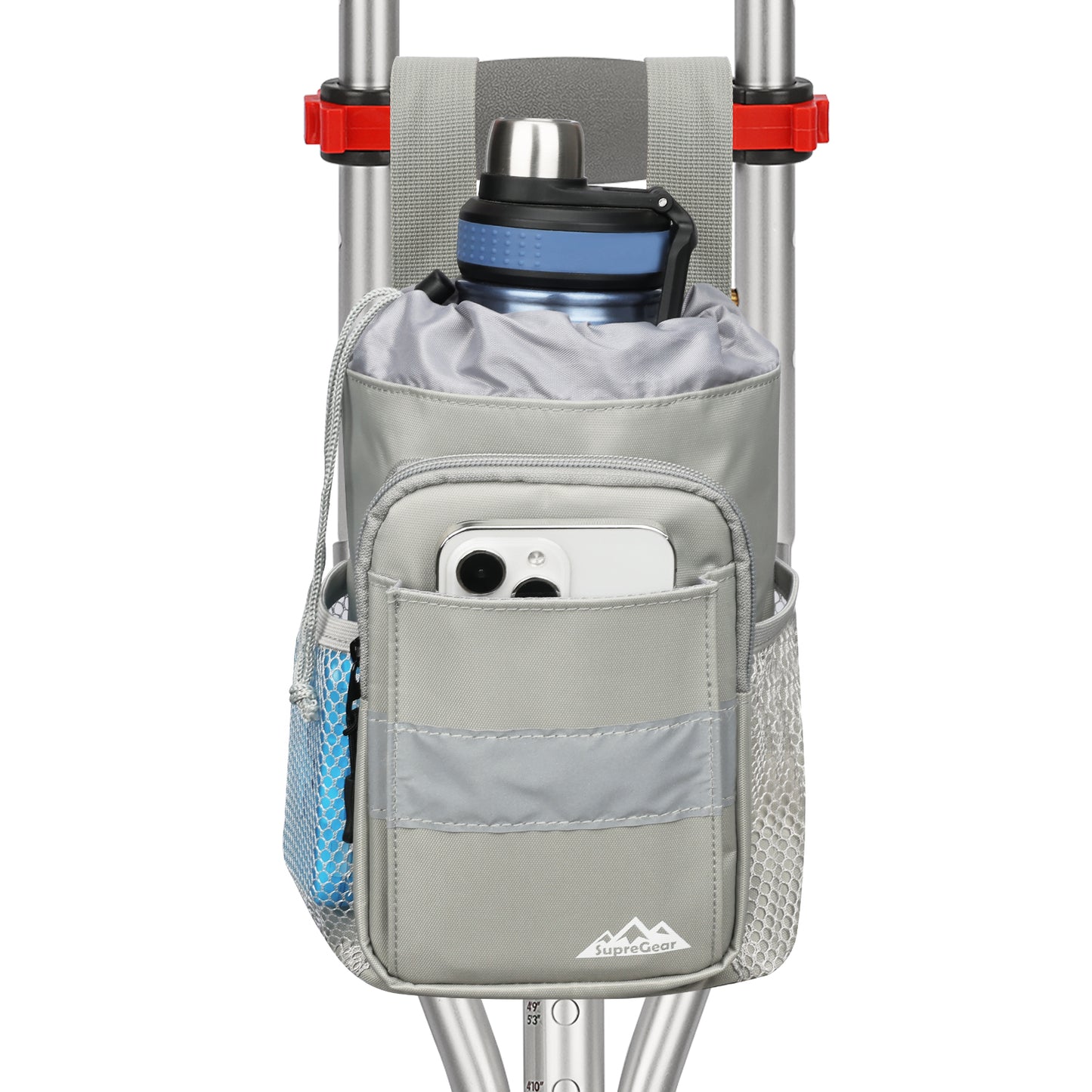 Crutch Bag with Pockets, Reflective Strip