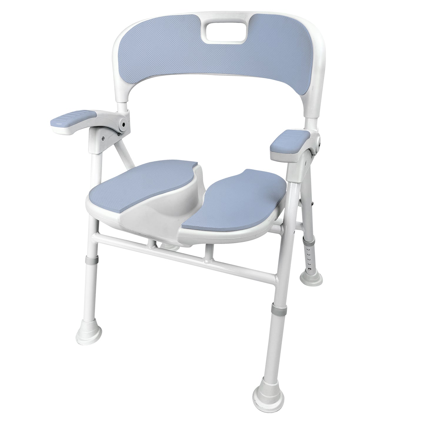 Instant-Fold Shower Chair w/ Adjustable Height & EVA Cushion