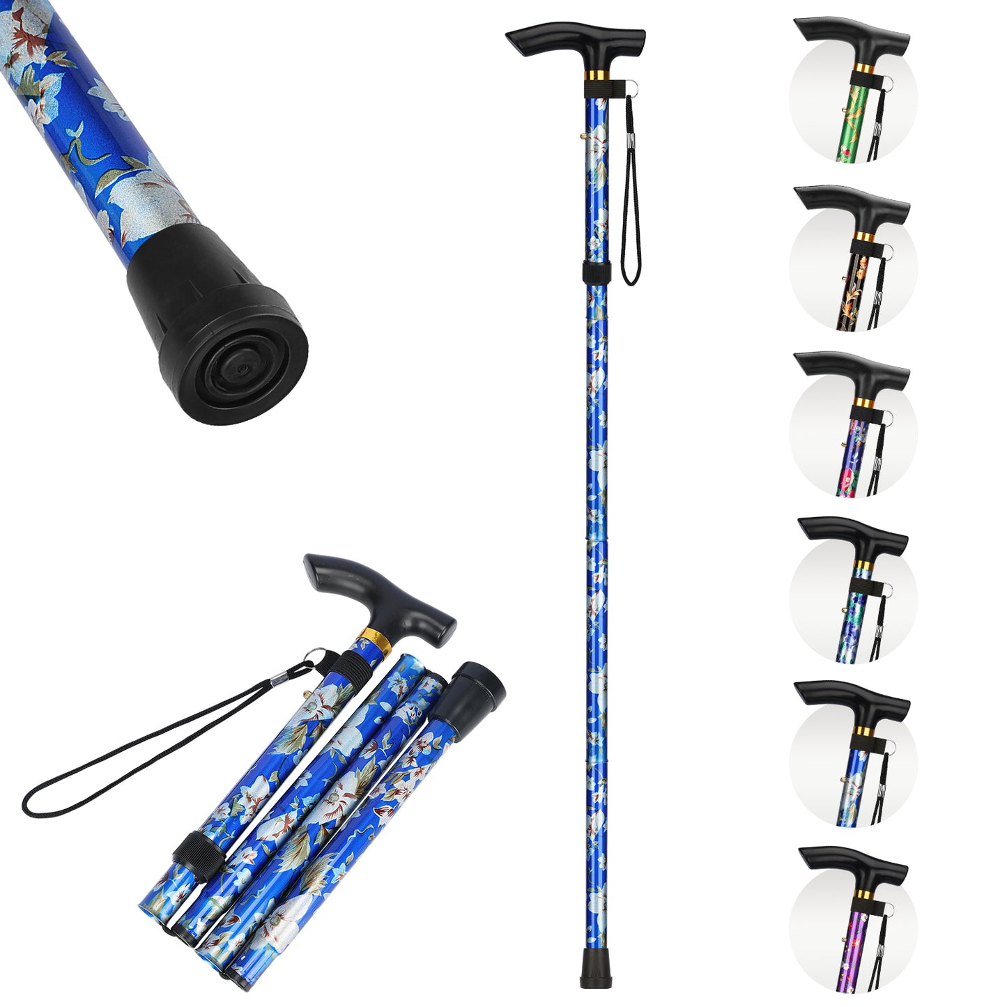 5-Level Adjustable Floral Cane