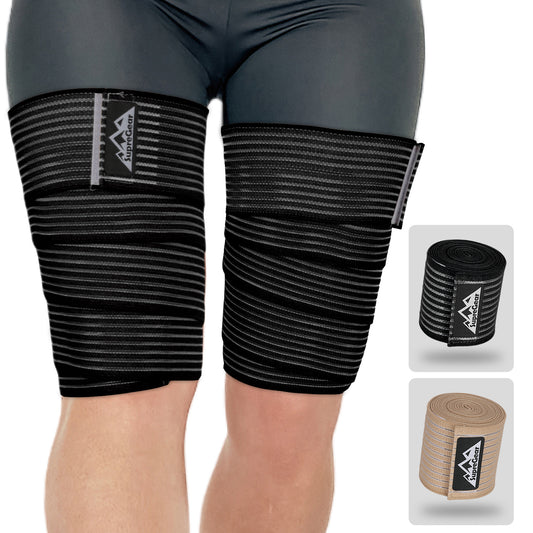 2 Pcs Adjustable Hamstring and Thigh Compression Wraps