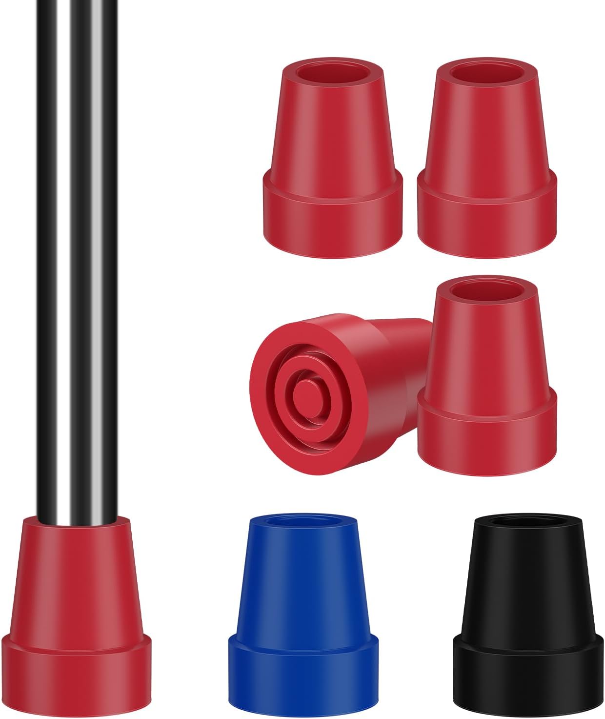 SupreGear 3/4" Cane Tips, Steel-Reinforced Tips