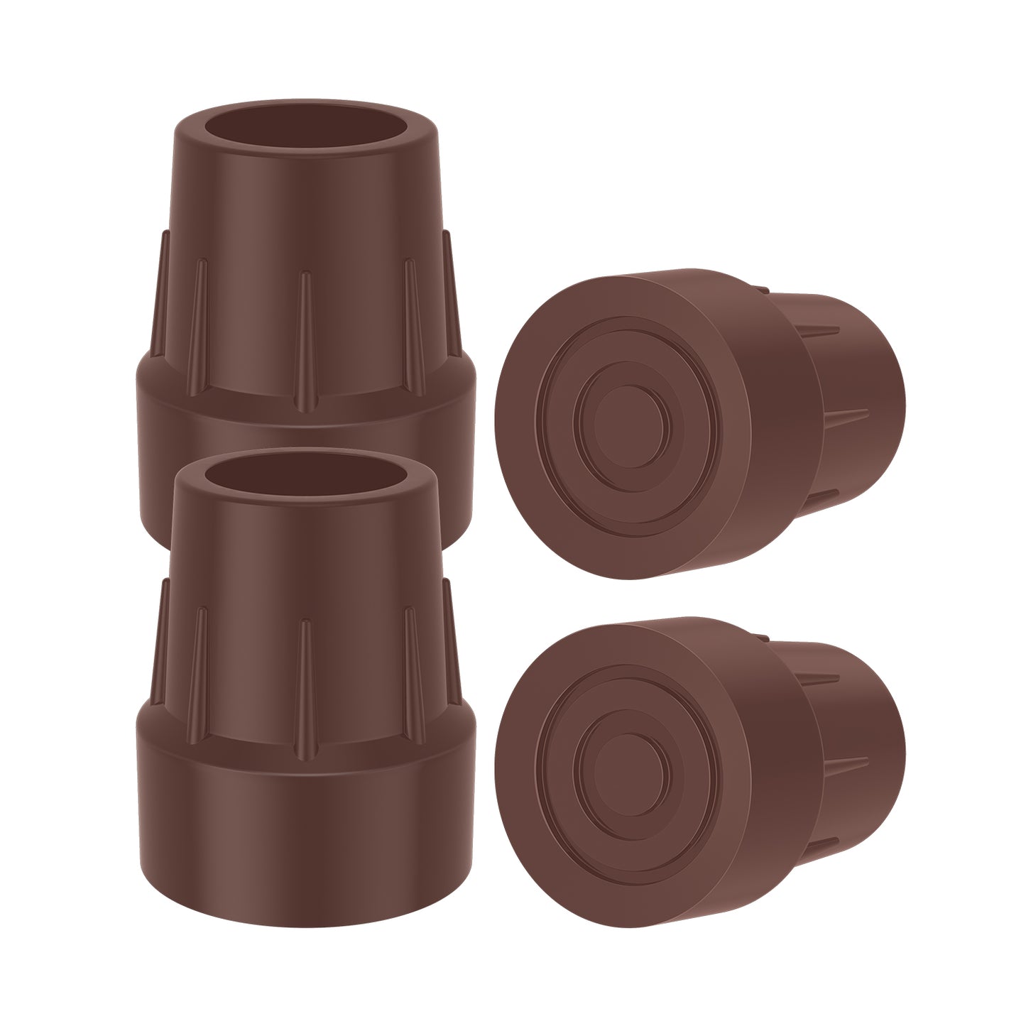 4pcs Cane Tips, 1-in Rubber Replacement Tips