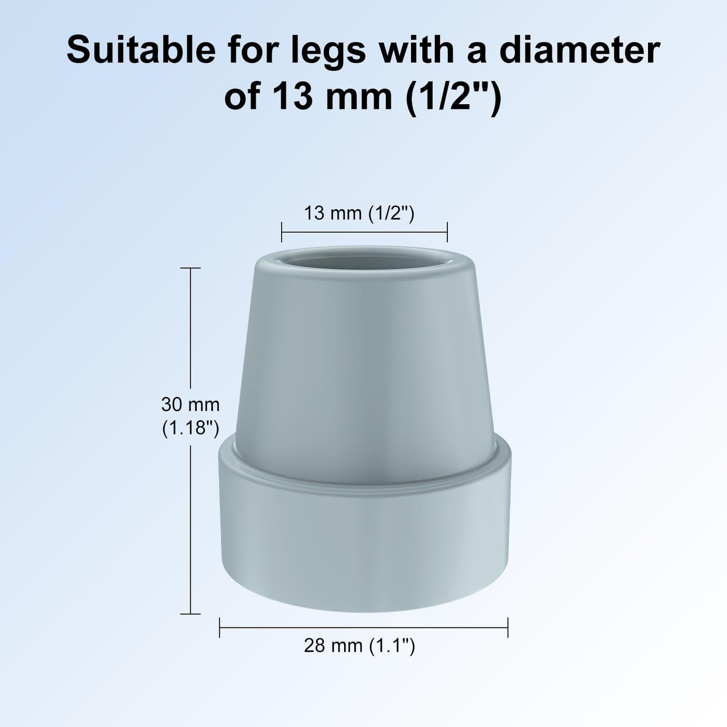 Rubber Cane Tips, 4 Pack/8 Pack