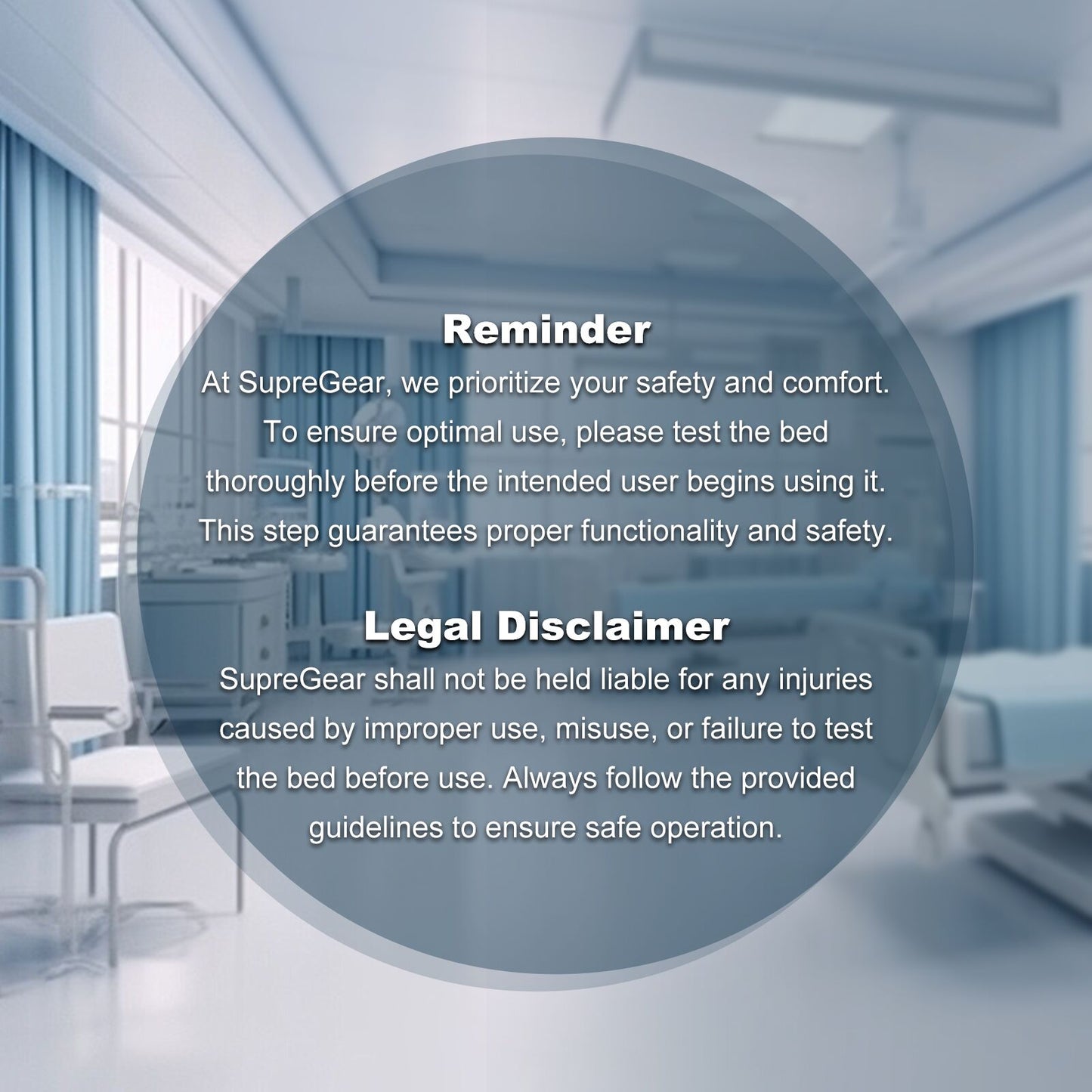 3-Function Manual Crank Hospital Bed (Mattress Included)