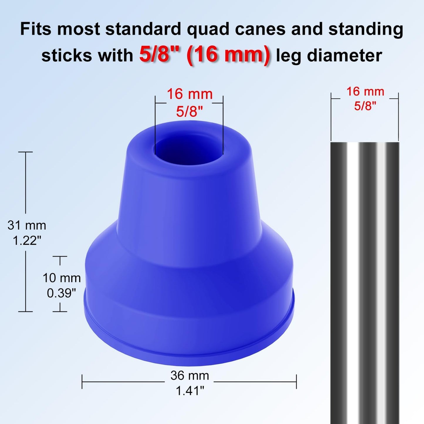 8pcs Quad Cane Tip