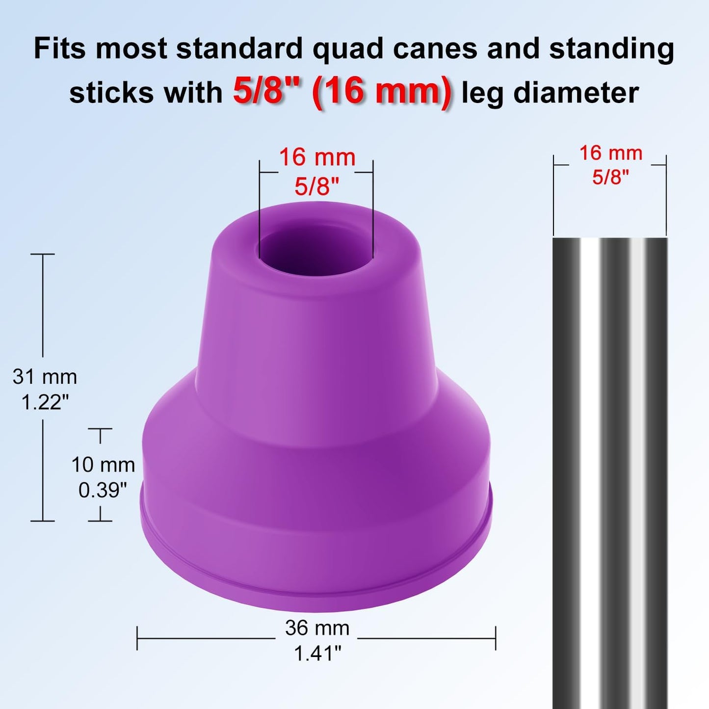 8pcs Quad Cane Tip