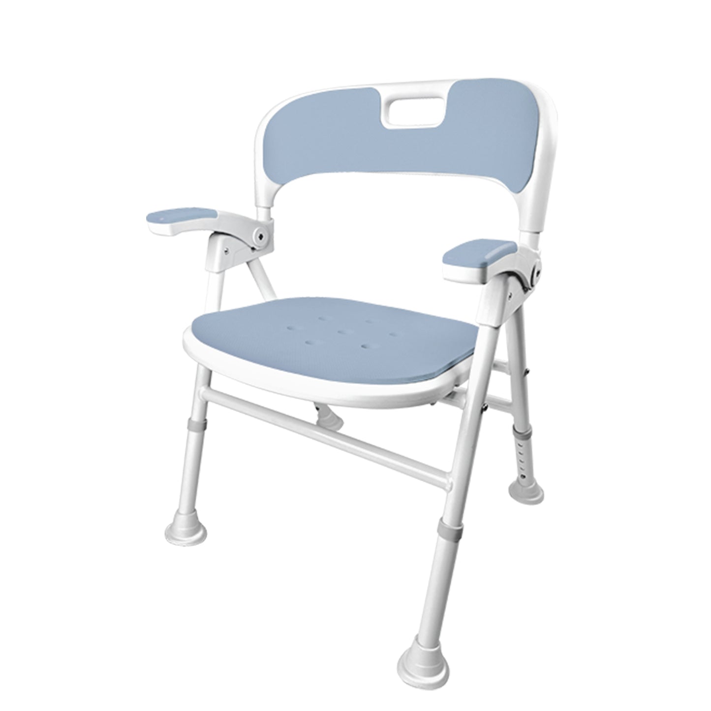 Instant-Fold Shower Chair w/ Adjustable Height & EVA Cushion