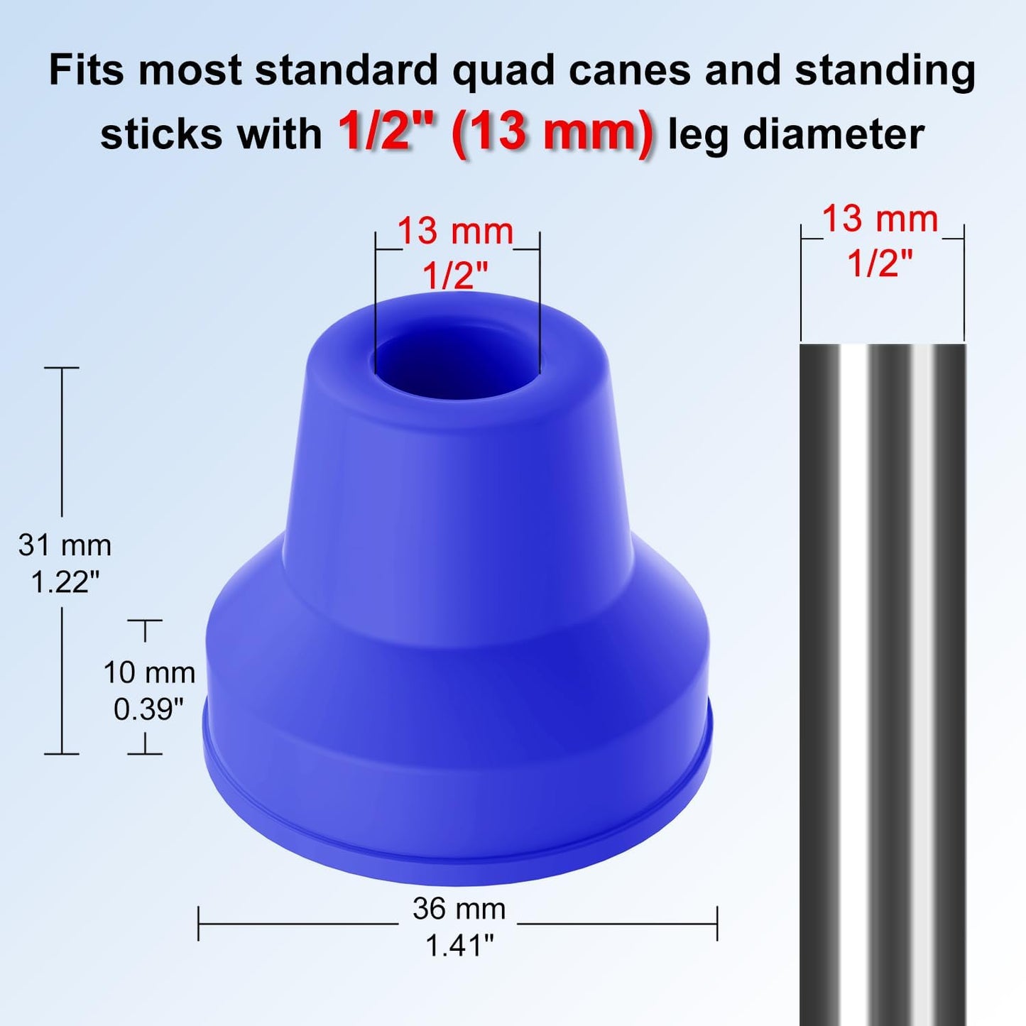 8pcs Quad Cane Tip