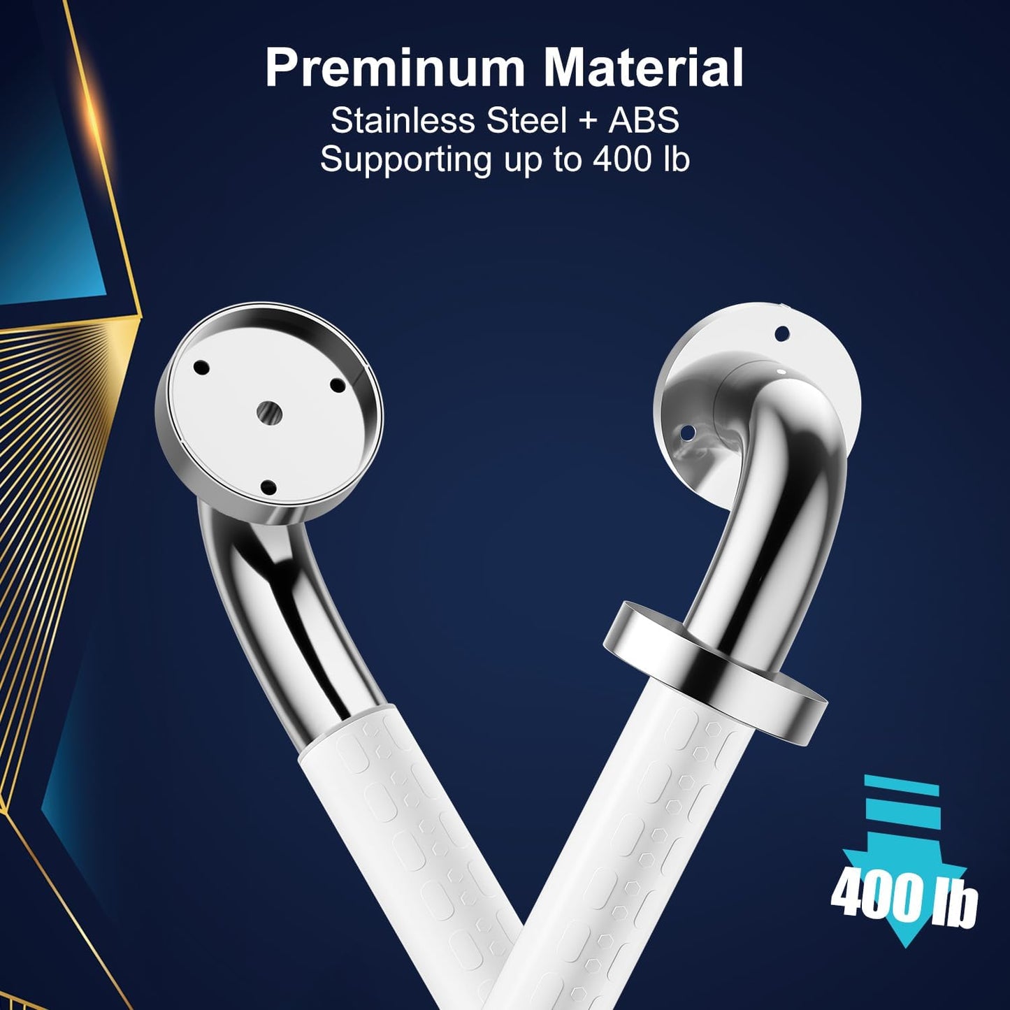 Anti-Slip 12 Inch Grab Bar for Bathroom