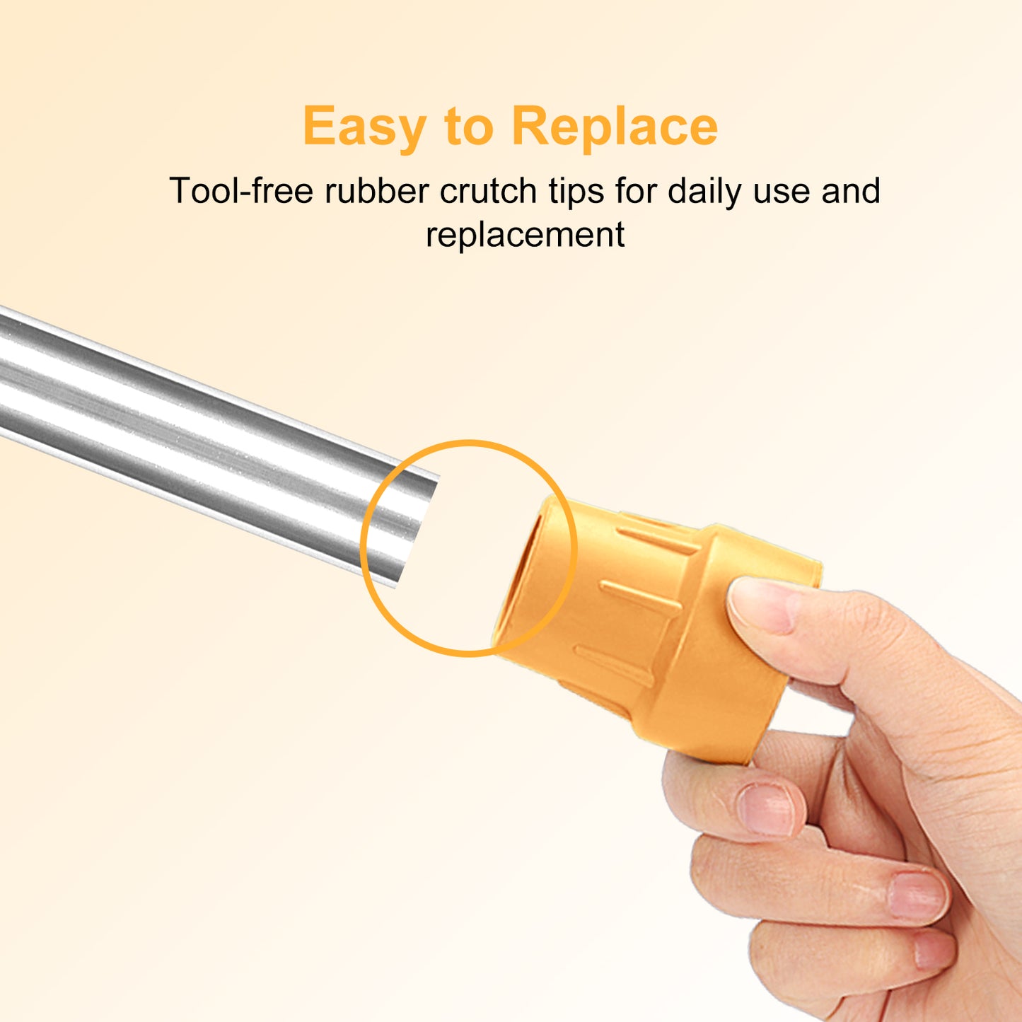 4pcs Cane Tips, 1-in Rubber Replacement Tips