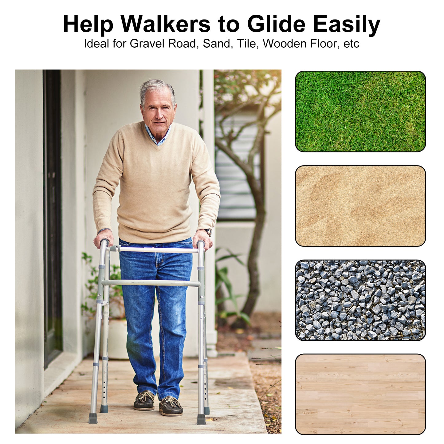 Glide Skis Accessory for Walker