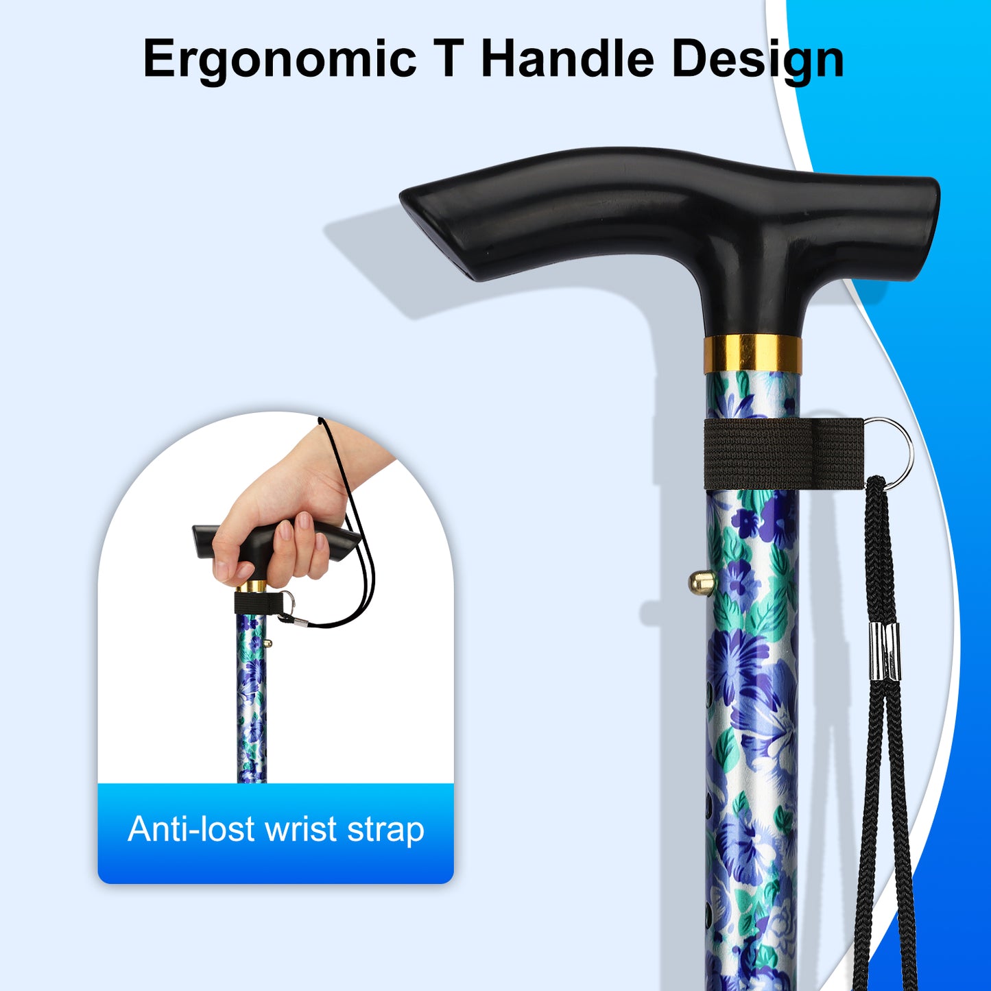 5-Level Adjustable Floral Cane
