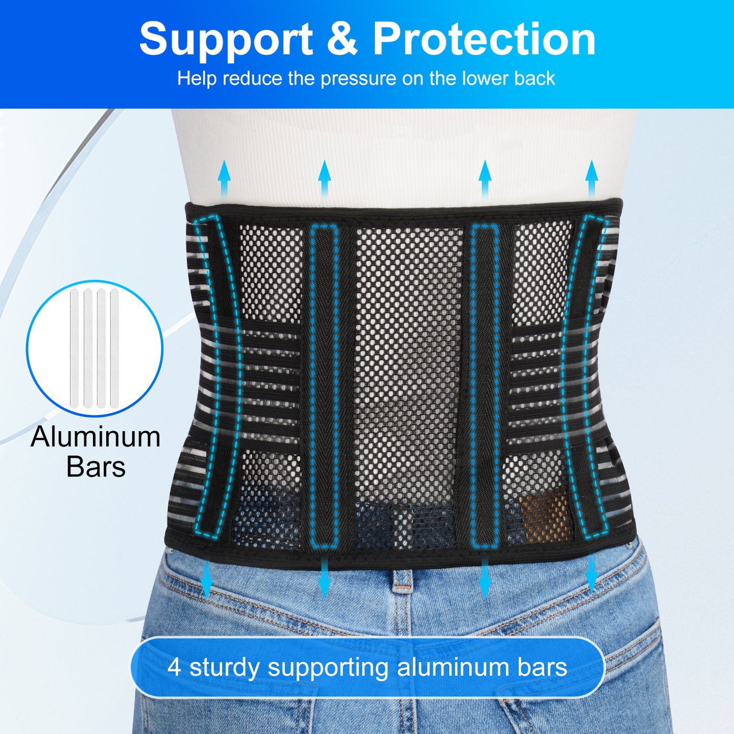 Back Brace for Lower Back Belt Waist Lumbar Support