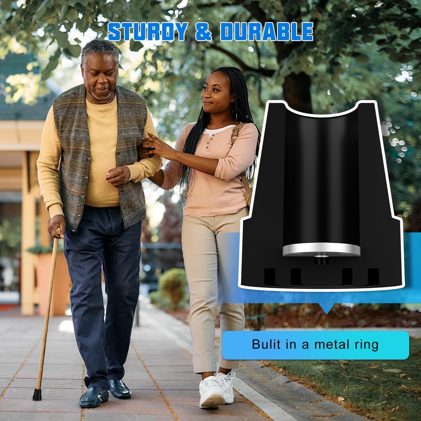 SupreGear 3/4" Cane Tips, Steel-Reinforced Tips