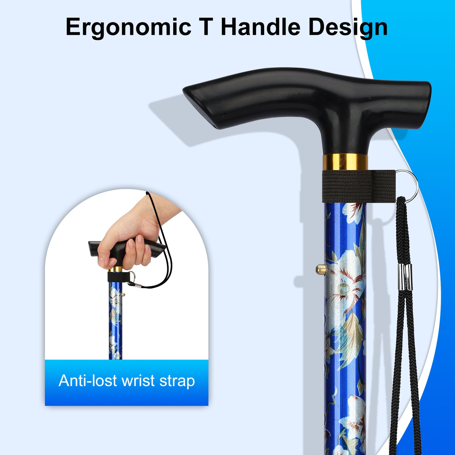 5-Level Adjustable Floral Cane