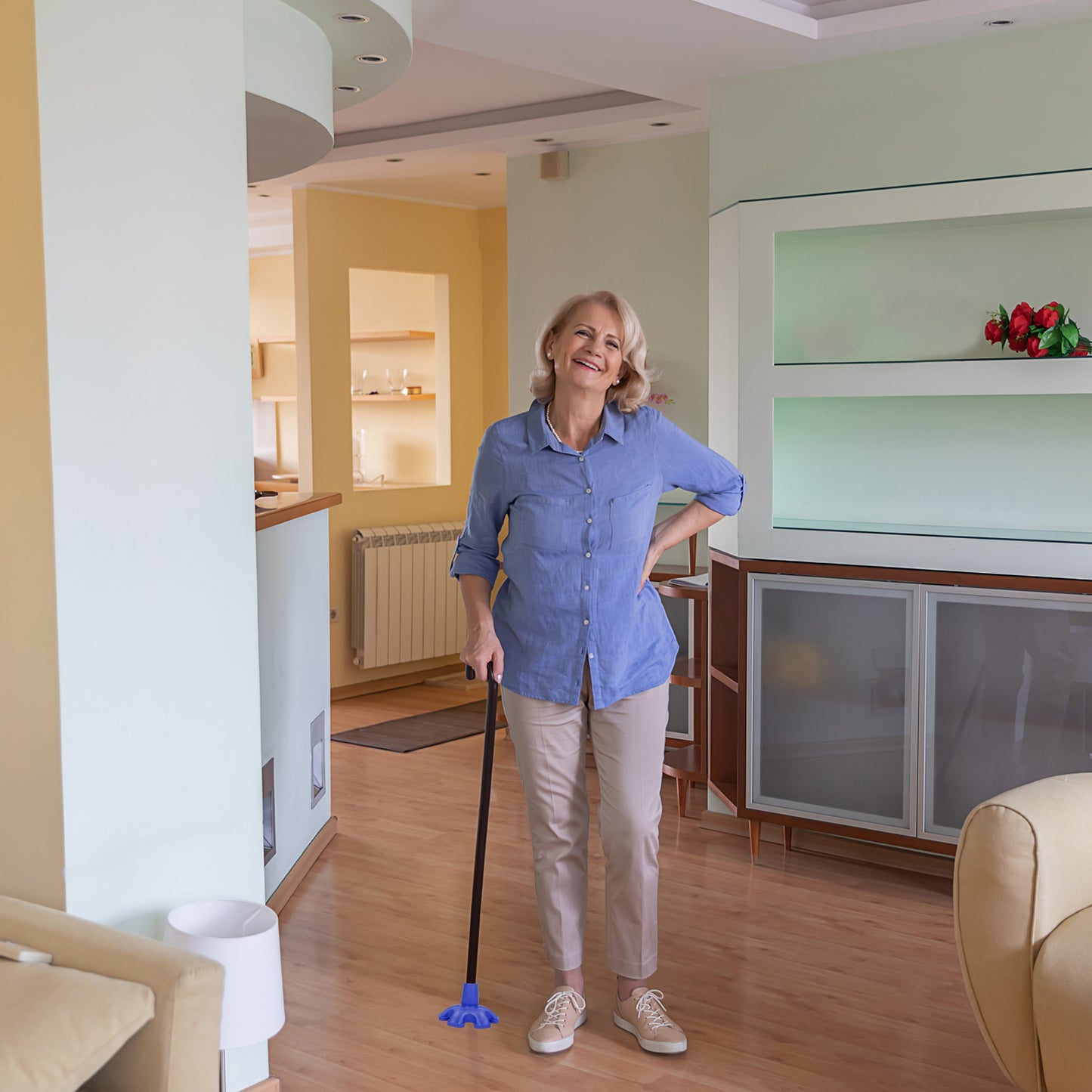 3/4 Inch Stable Six Point Non-Slip Cane Tip