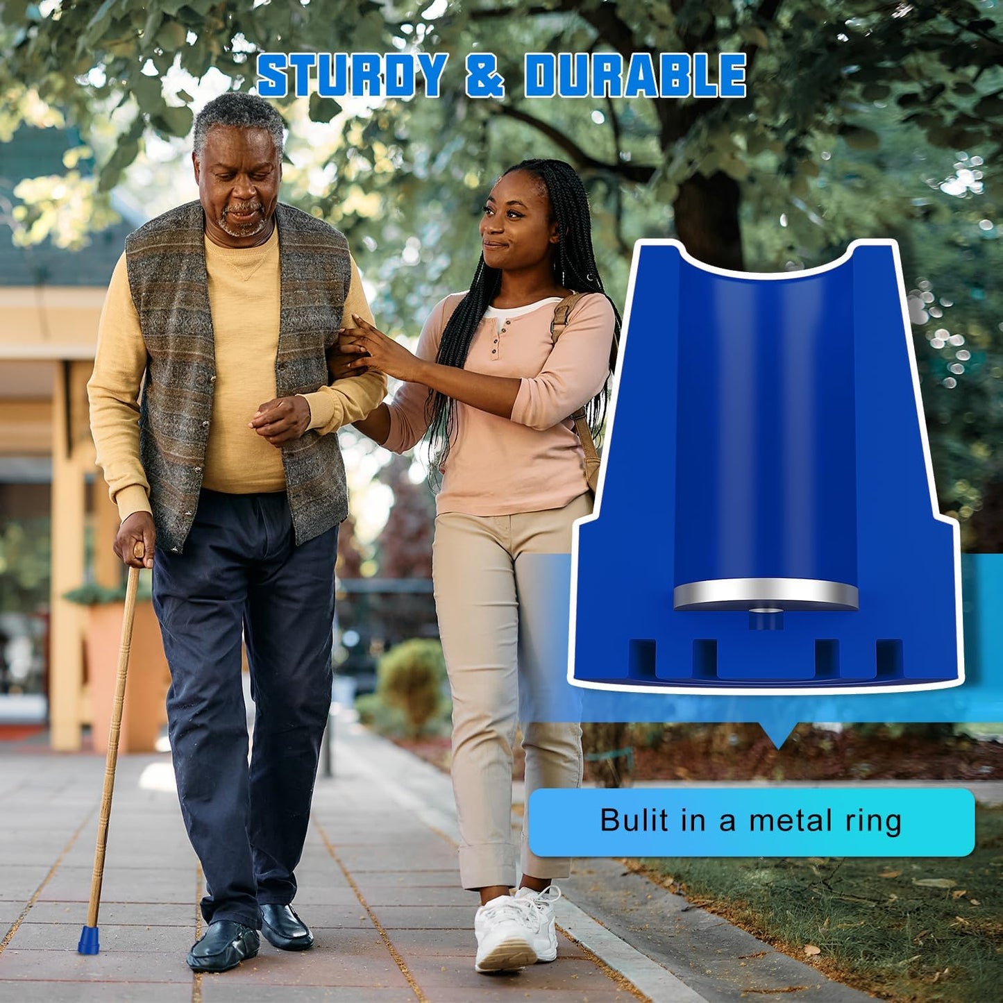 SupreGear 3/4" Cane Tips, Steel-Reinforced Tips