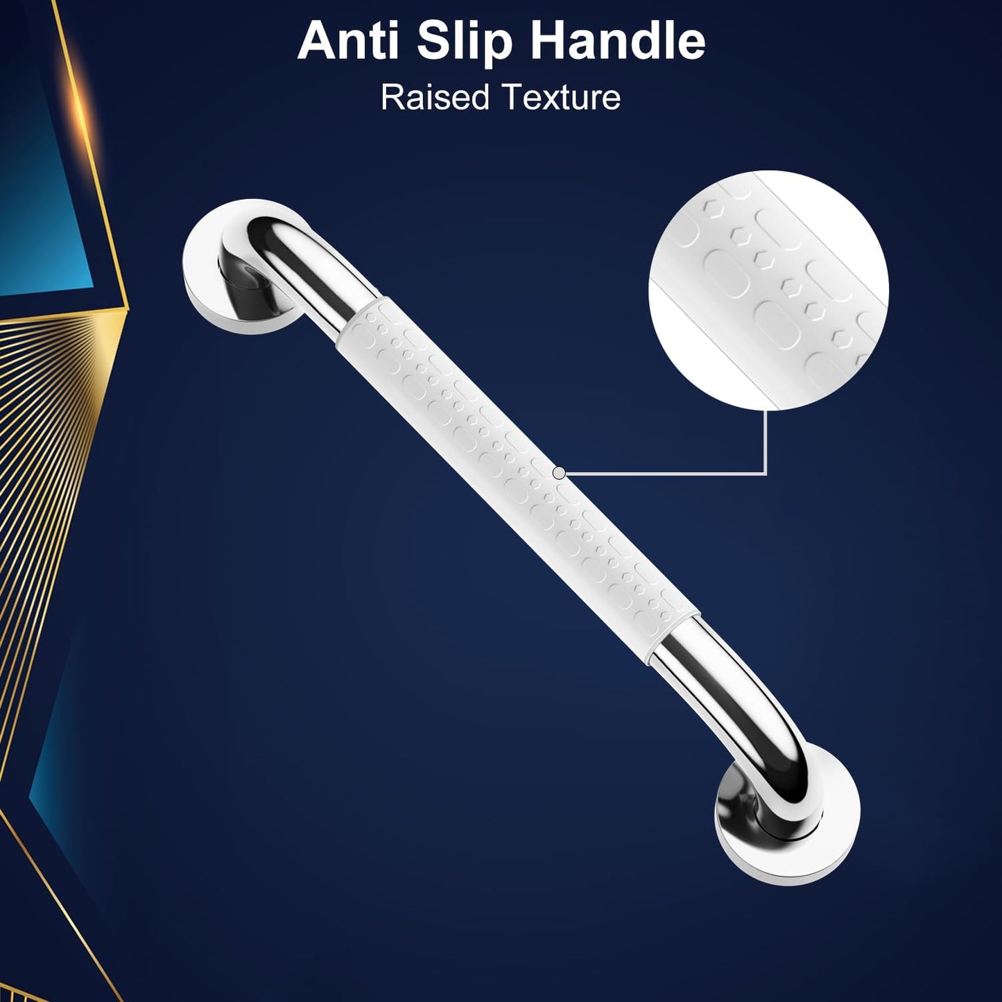Anti-Slip 12 Inch Grab Bar for Bathroom