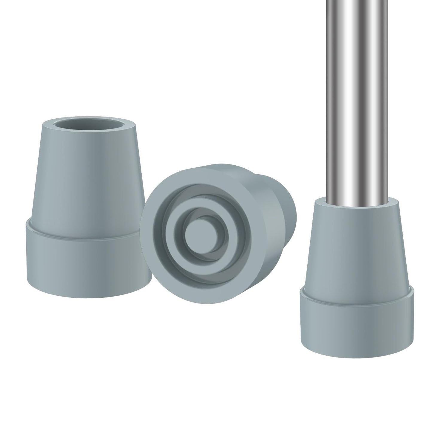 2-Pack Non-Slip Stable High-Strength Rubber Cane Tip