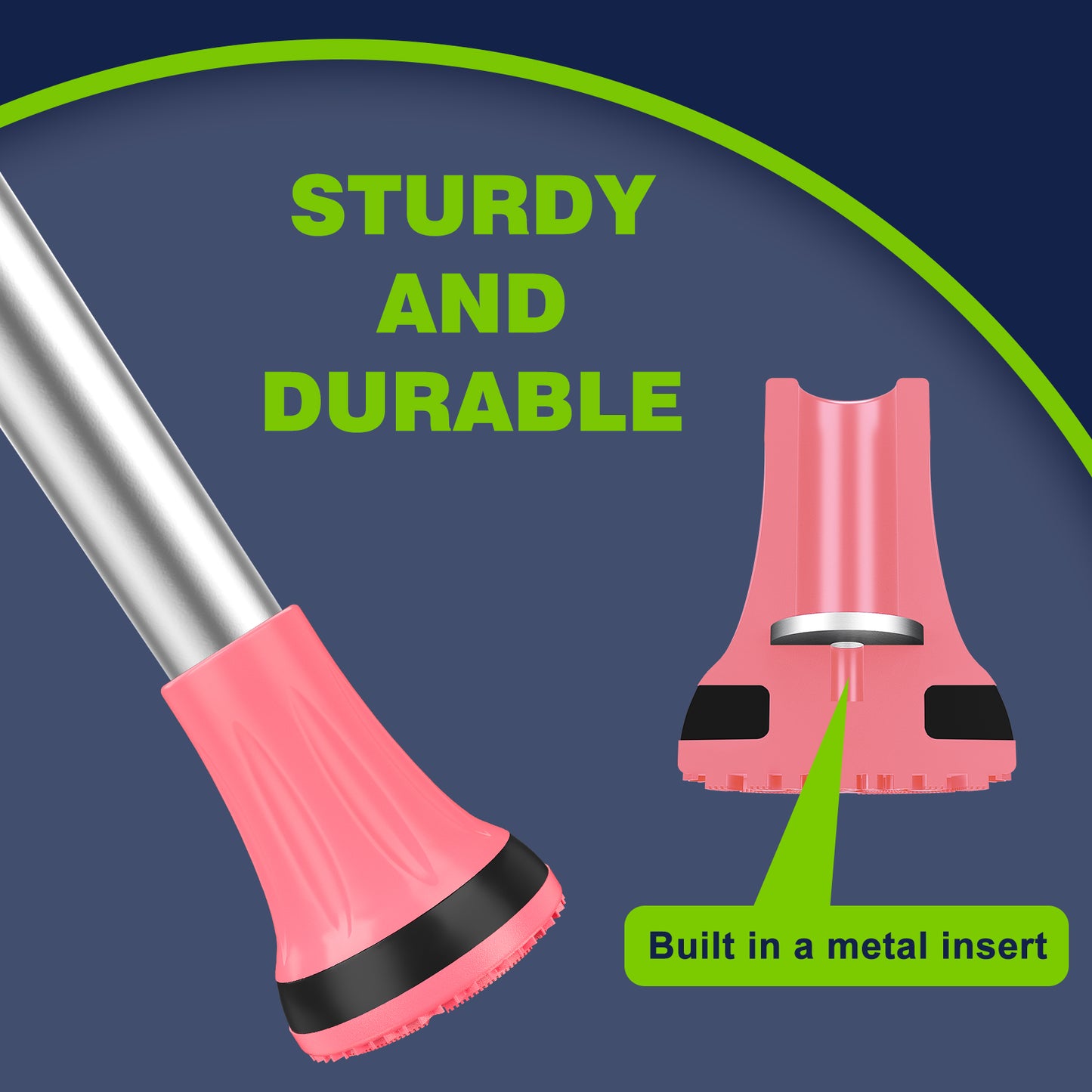 2-Pack 3/4" Cane Tips for All-Terrain Use