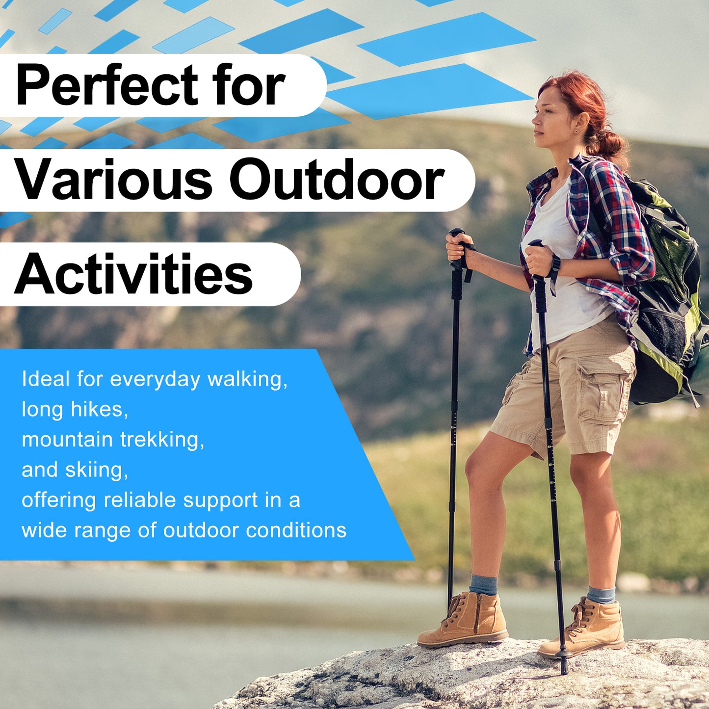 Trekking Pole Tips, 8-Pack Anti-Slip, Shock-Absorbing Rubber Feet, 0.43 Inch