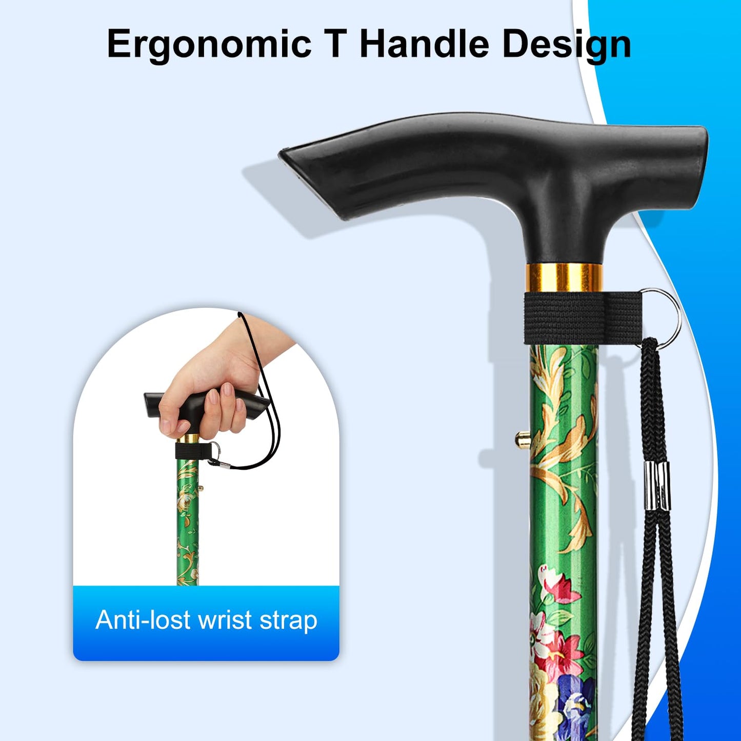 5-Level Adjustable Floral Cane