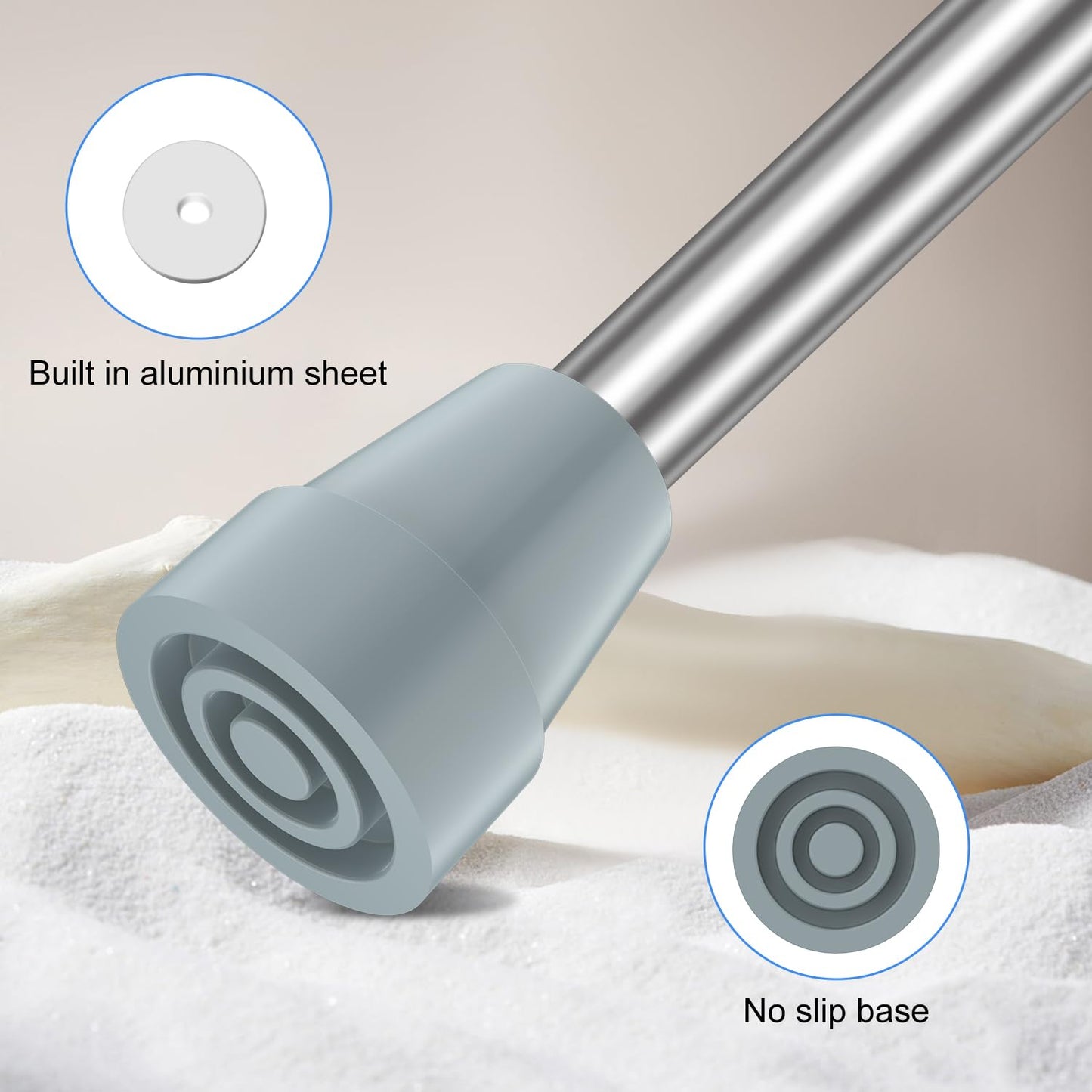 2-Pack Non-Slip Stable High-Strength Rubber Cane Tip