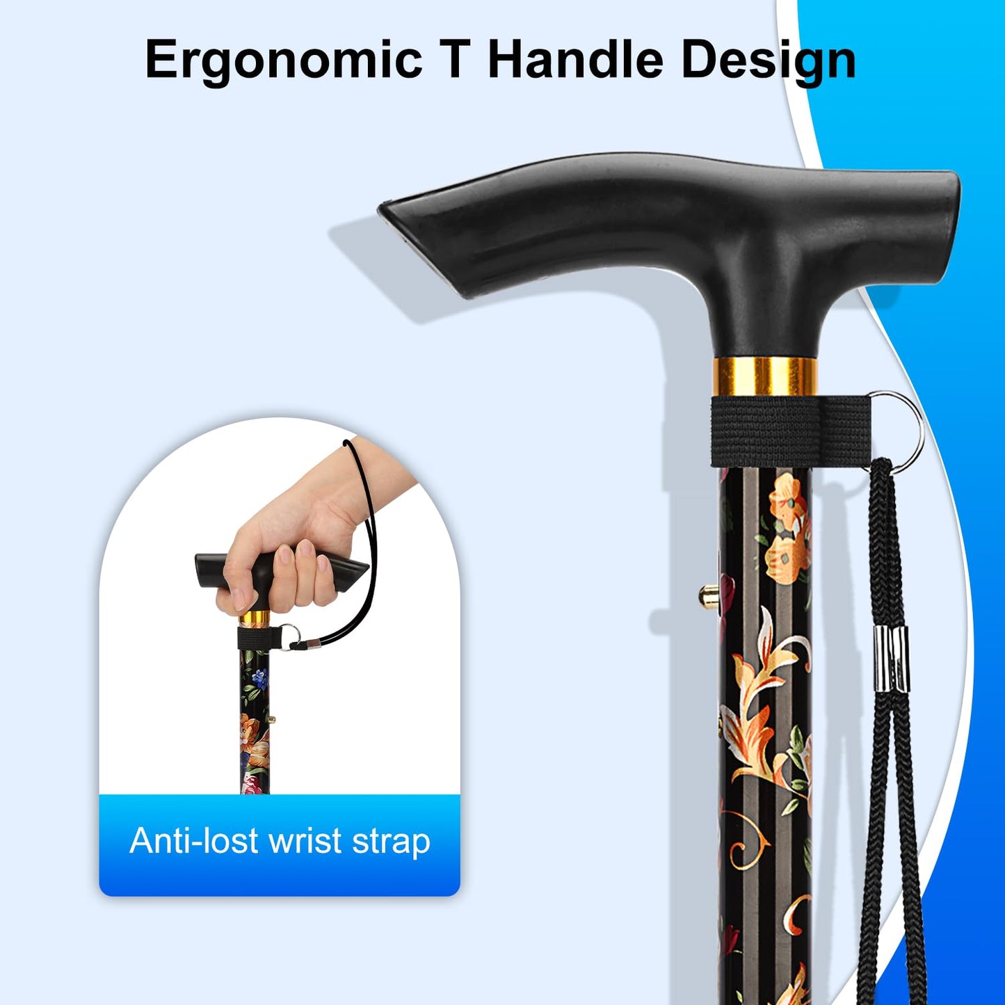 5-Level Adjustable Floral Cane