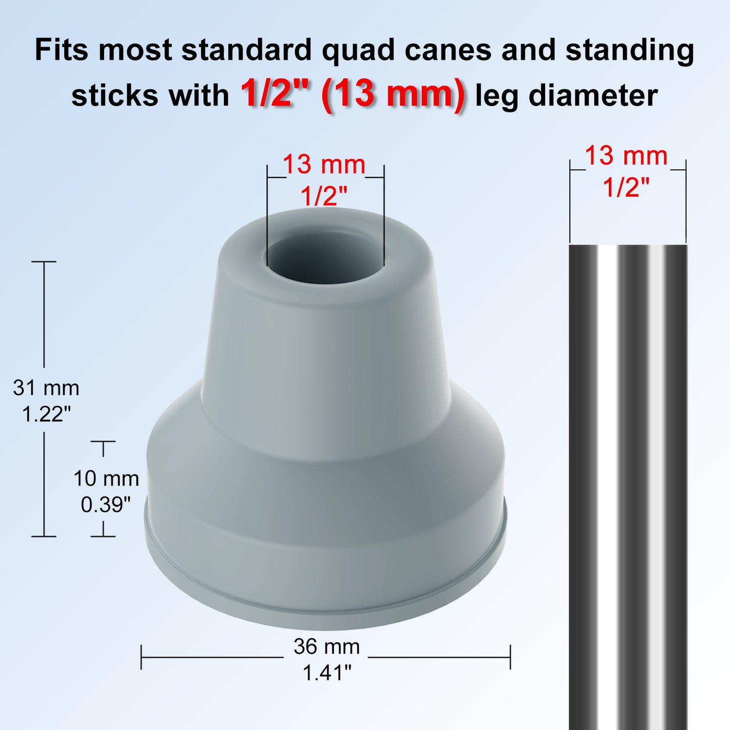 8pcs Quad Cane Tip