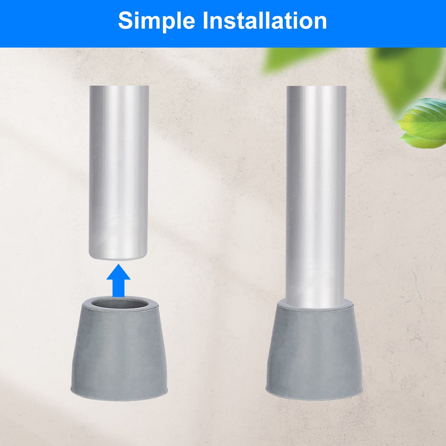 8 Pcs Heavy Duty Rubber Walker Tips