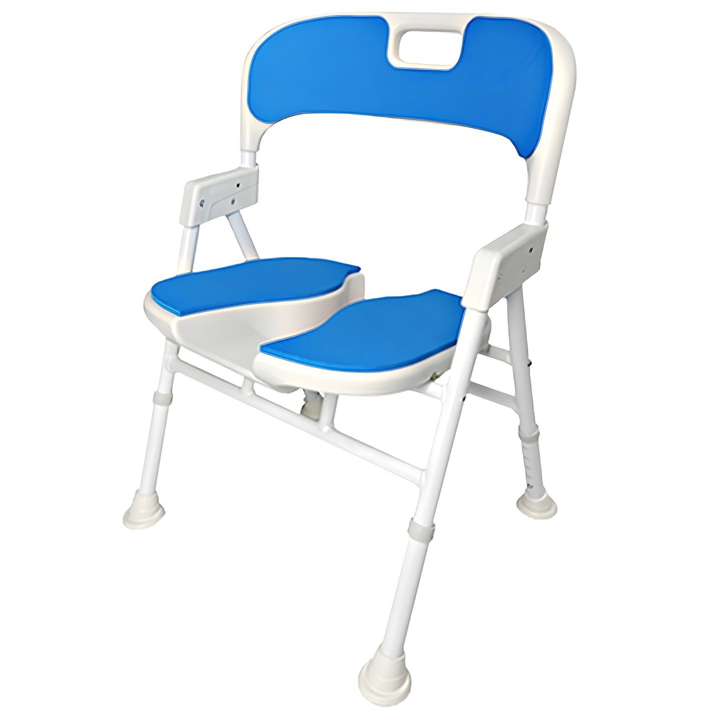 Instant-Fold Shower Chair w/ Adjustable Height & EVA Cushion