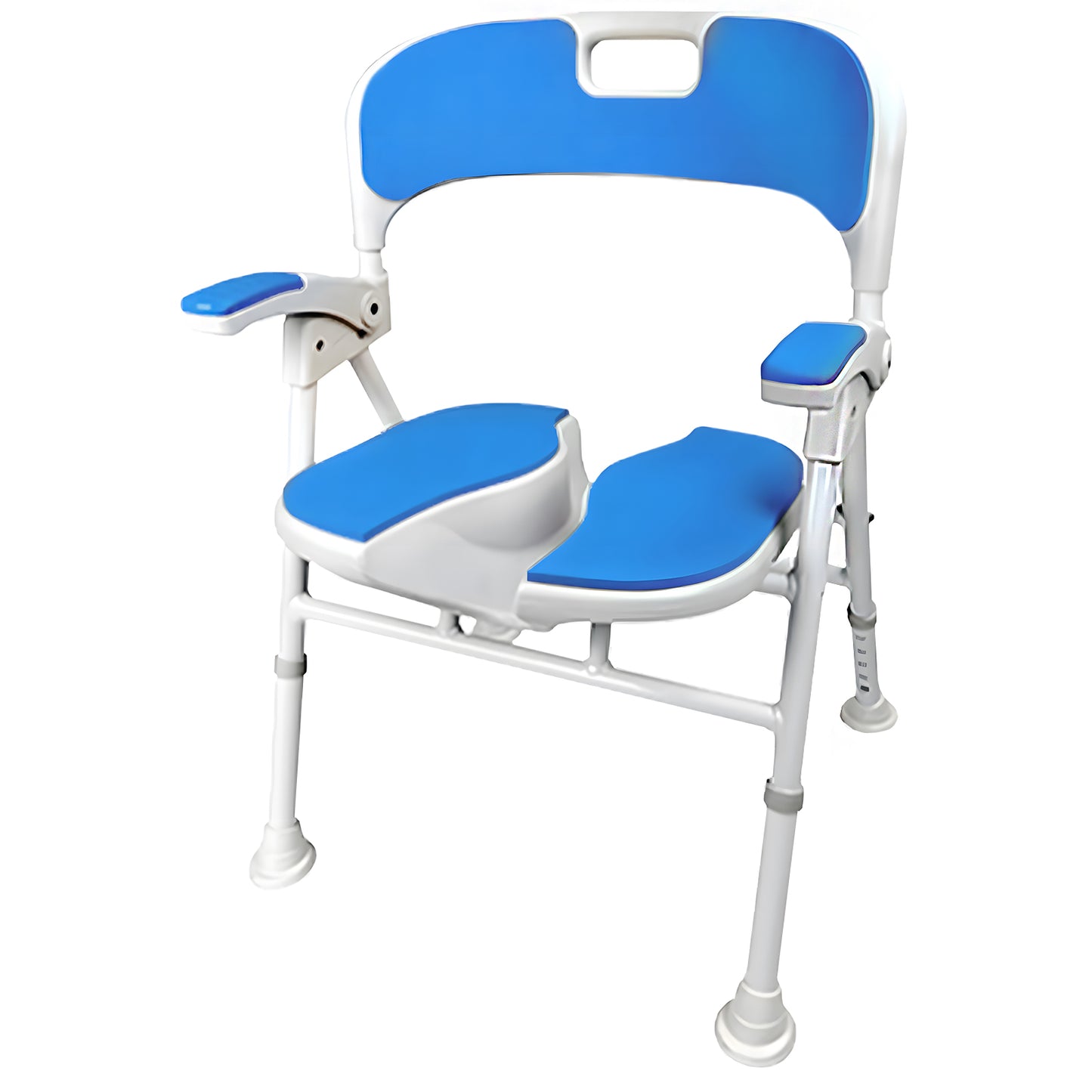 Instant-Fold Shower Chair w/ Adjustable Height & EVA Cushion