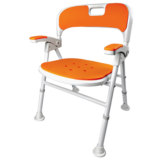 Instant-Fold Shower Chair w/ Adjustable Height & EVA Cushion