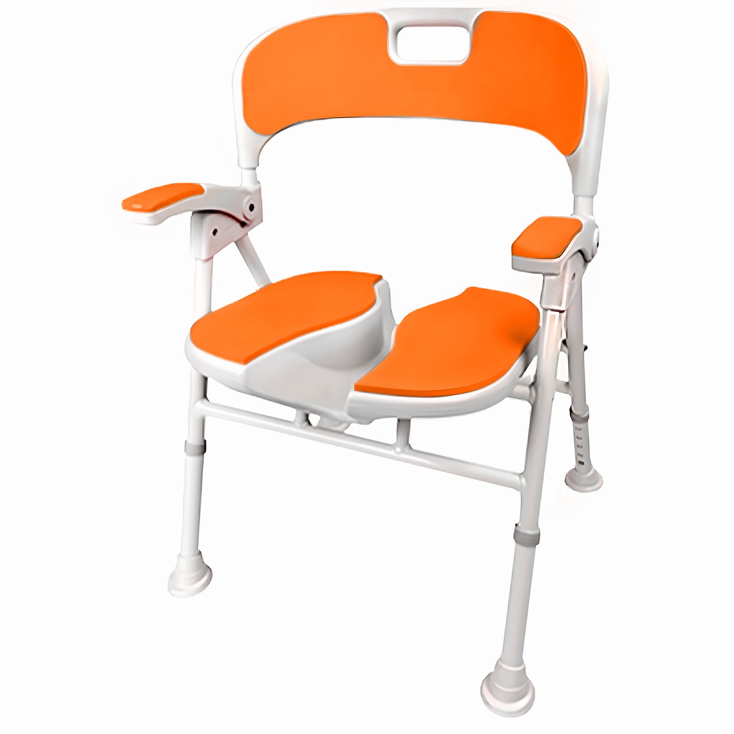 Instant-Fold Shower Chair w/ Adjustable Height & EVA Cushion
