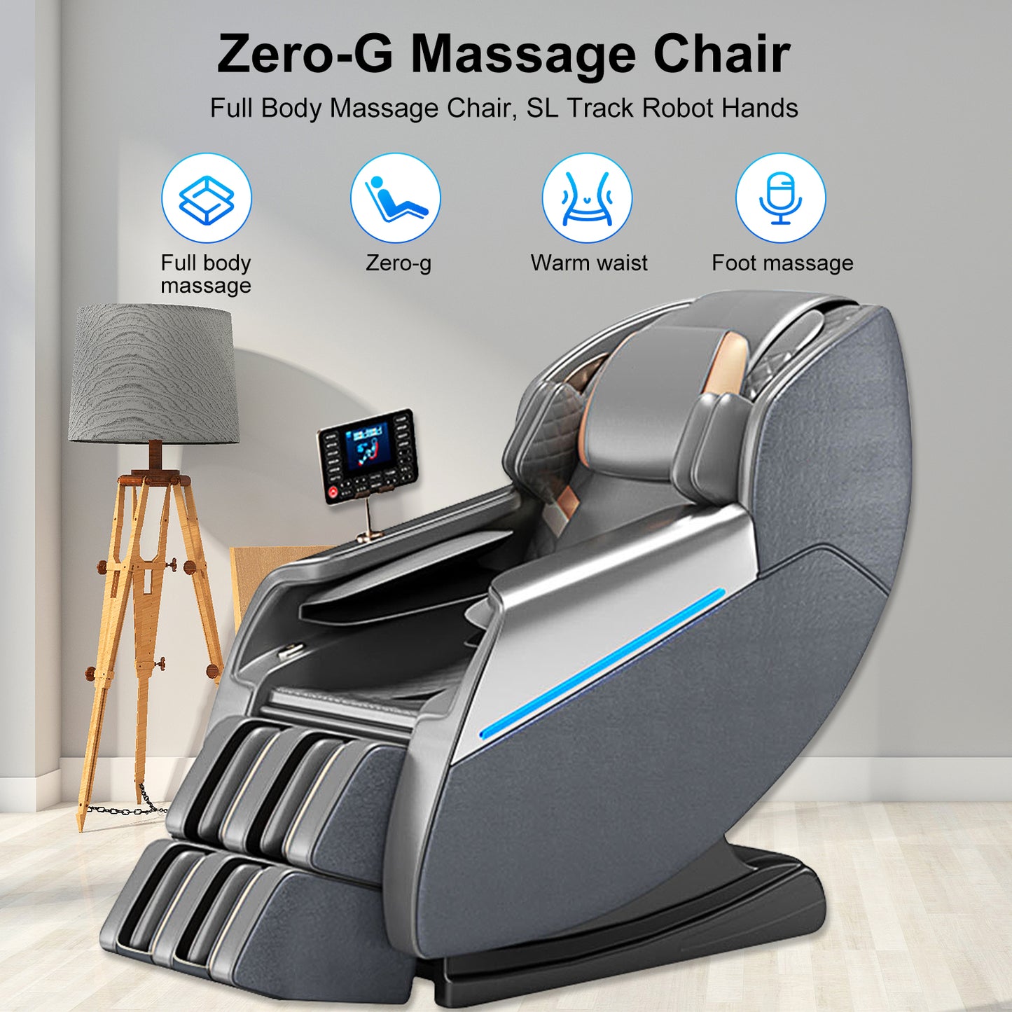 Save 70% - Zero-G Massage Chair: Ion Recline, SL Track, Heat Therapy, AI Voice, BT Speaker