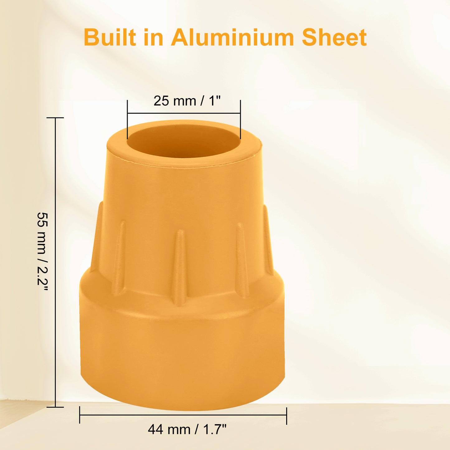 4pcs Cane Tips, 1-in Rubber Replacement Tips