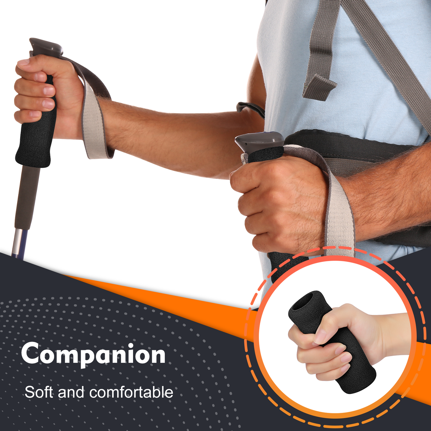 Cane Grip, 4 pcs Foam Replacement Handle Covers