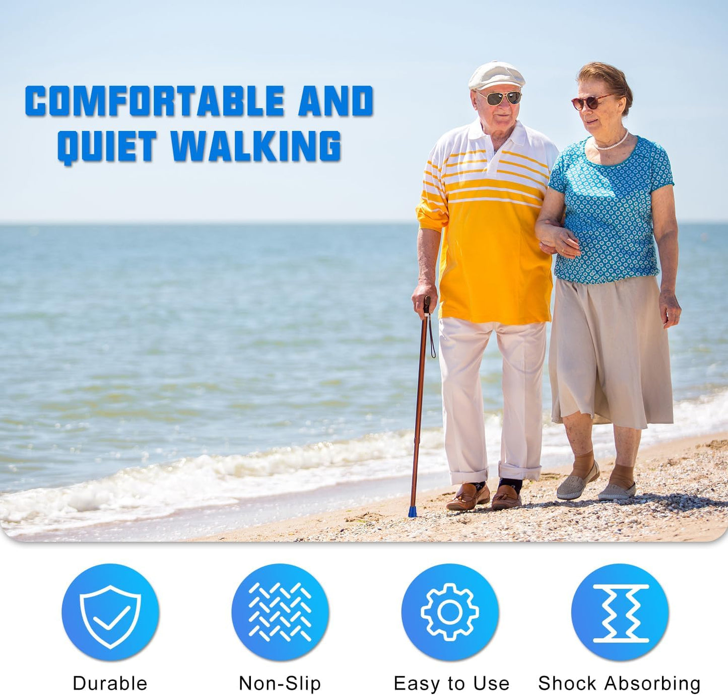 SupreGear 3/4" Cane Tips, Steel-Reinforced Tips