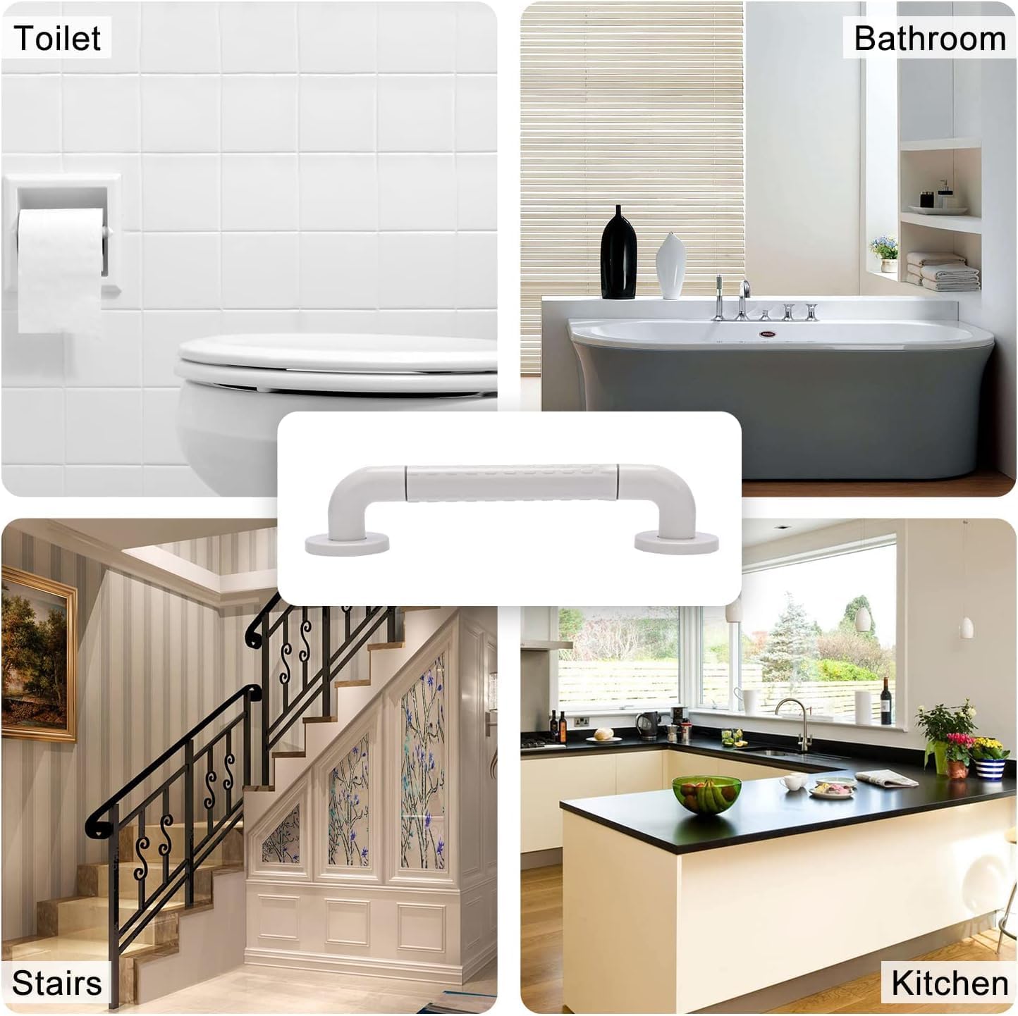 Non-Slip 304 Stainless Steel Bathroom Grab Bar Rail