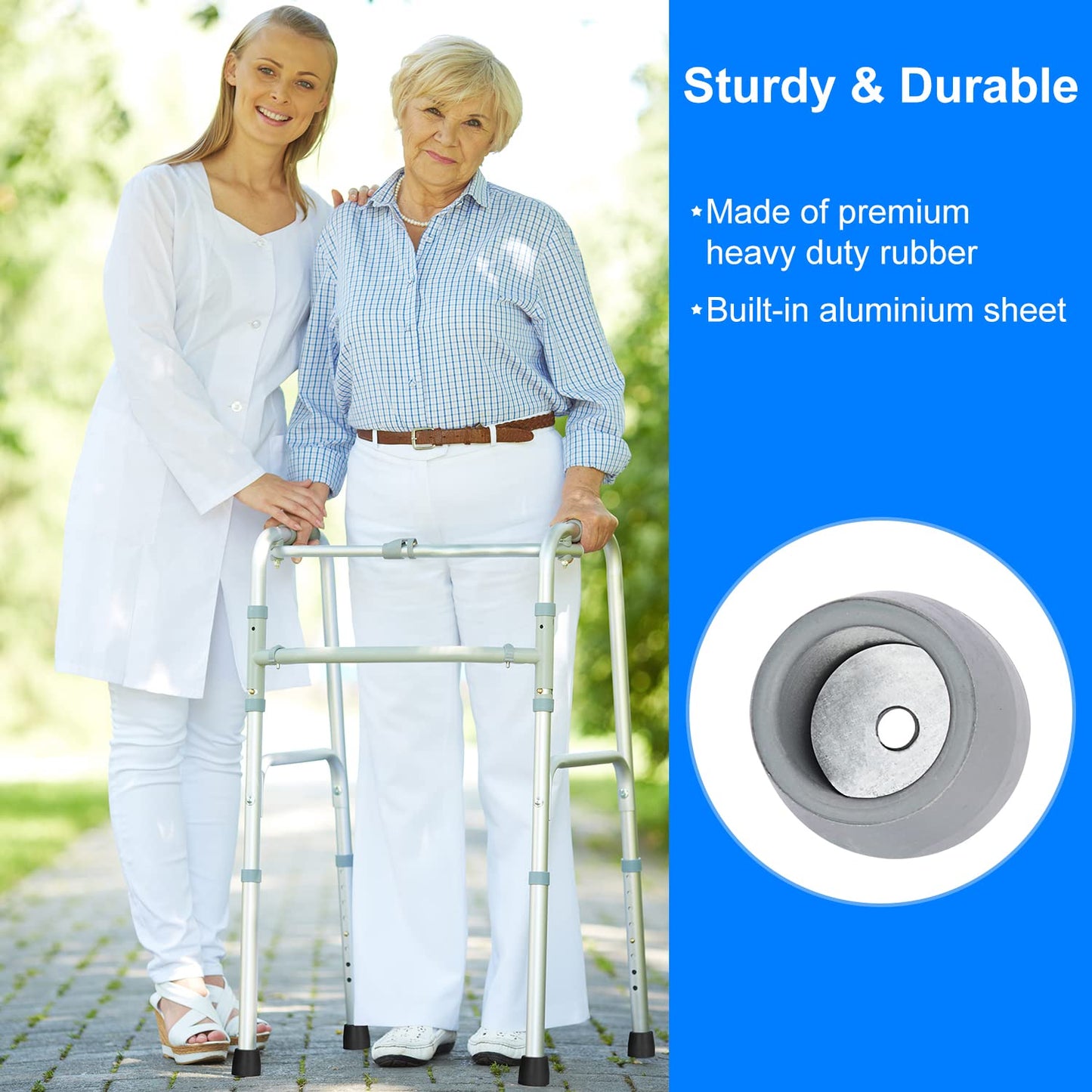 8 Pcs Heavy Duty Rubber Walker Tips